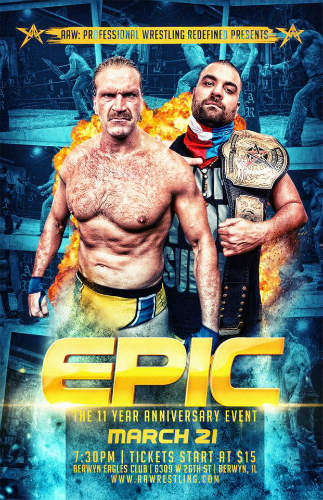 Results: All American Wrestling (AAW) – EPIC – The 11th Anniversary Show – 3/21/15 – Berwyn, Illinois