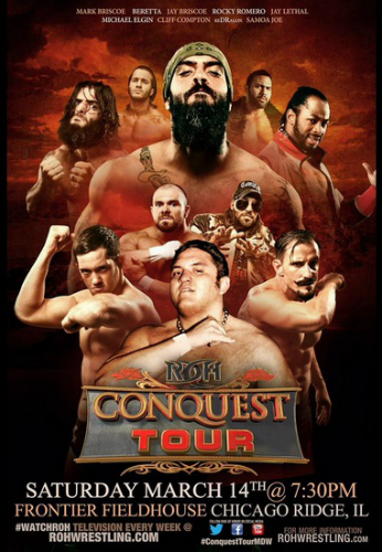 Results: Ring of Honor (ROH) – Conquest Tour – 3/14/15 – Chicago Ridge, Illinois