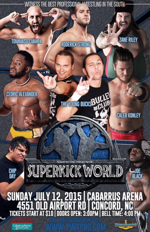 Results: Premiere Wrestling Xperience (PWX) – Superkick World – July 12th, 2015 – Concord, NC